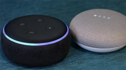 [Echo Dot 3 có giá ngang Google Home Mini